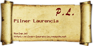 Pilner Laurencia névjegykártya